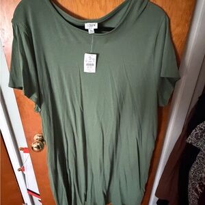 J. Crew Women's Olive Green Short Sleeve Dress